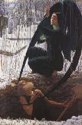 Carlos Schwabe The Grave-Digger's Death (mk19) oil painting reproduction
